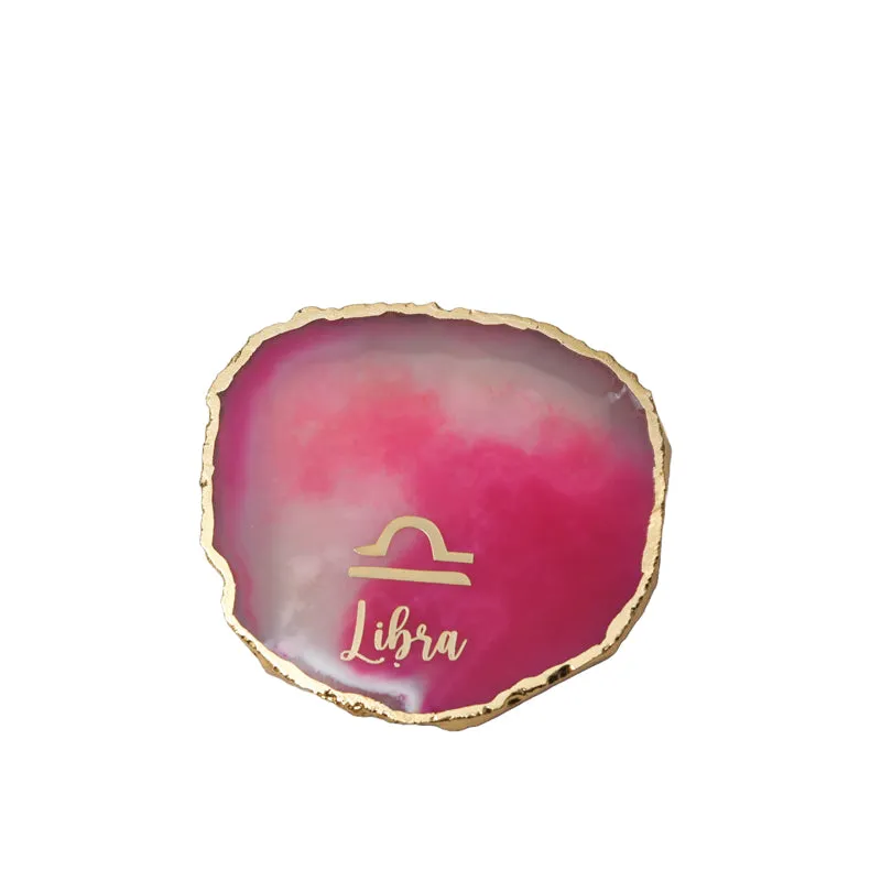 Libra Agate Coaster - Pink media 3