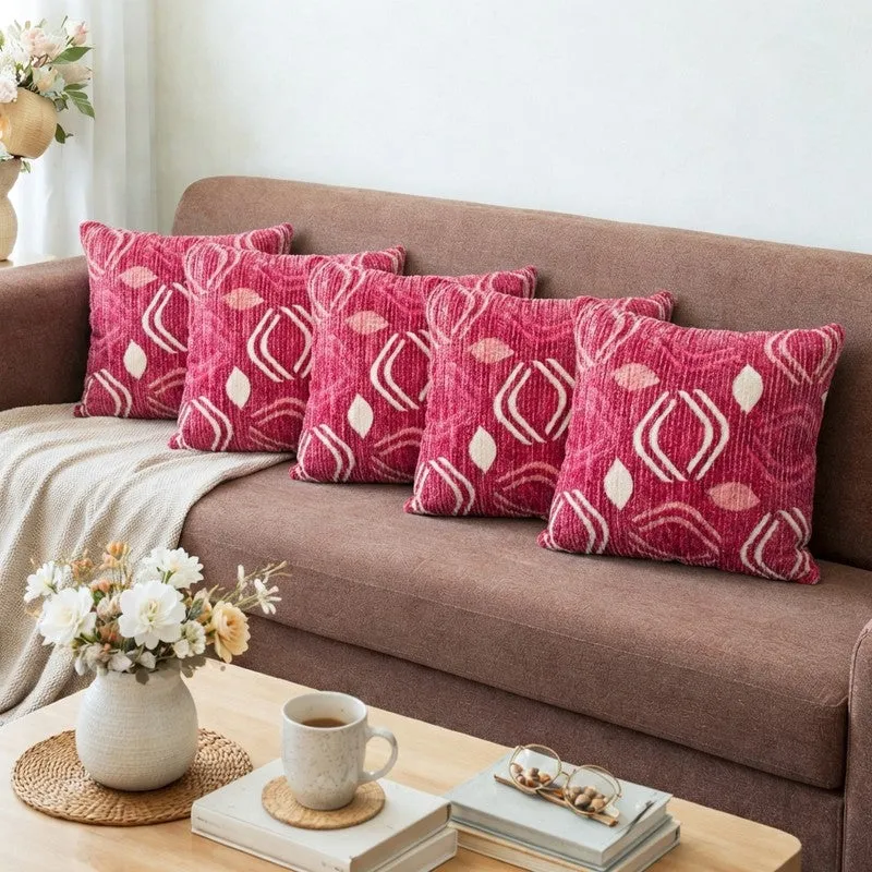 ShapeCraft Cushion Cover (Pink) - Set Of Five media 1