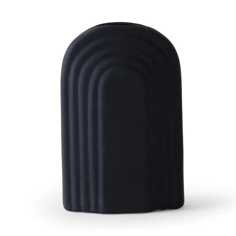 Arch Form Neutral Ceramic Vase - Black media 5