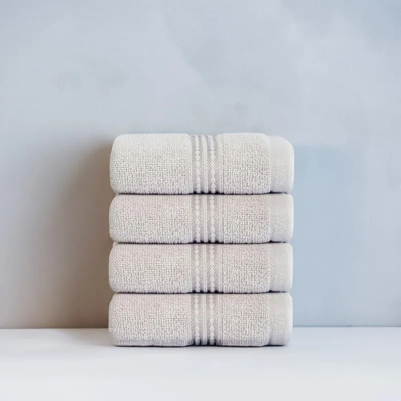 Micro Cotton LuxeDry Solid Face Towel (Grey) - Set Of Four media 3