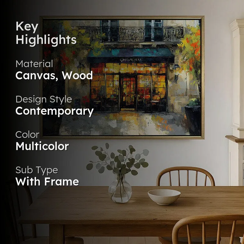 Amberique Canvas Wall Painting With Frame media 2