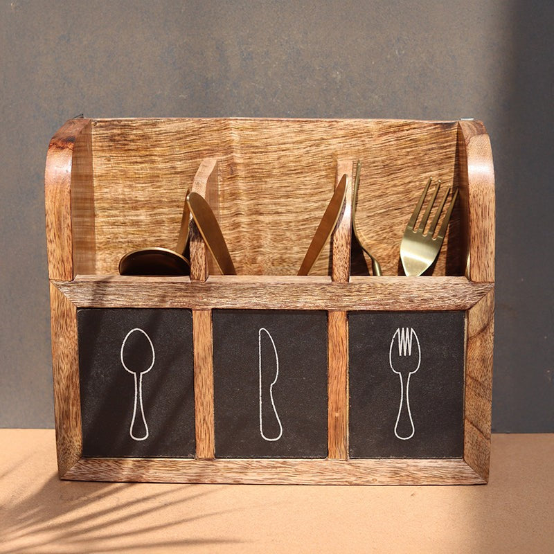 Homestead Wood Cutlery Stand media 3