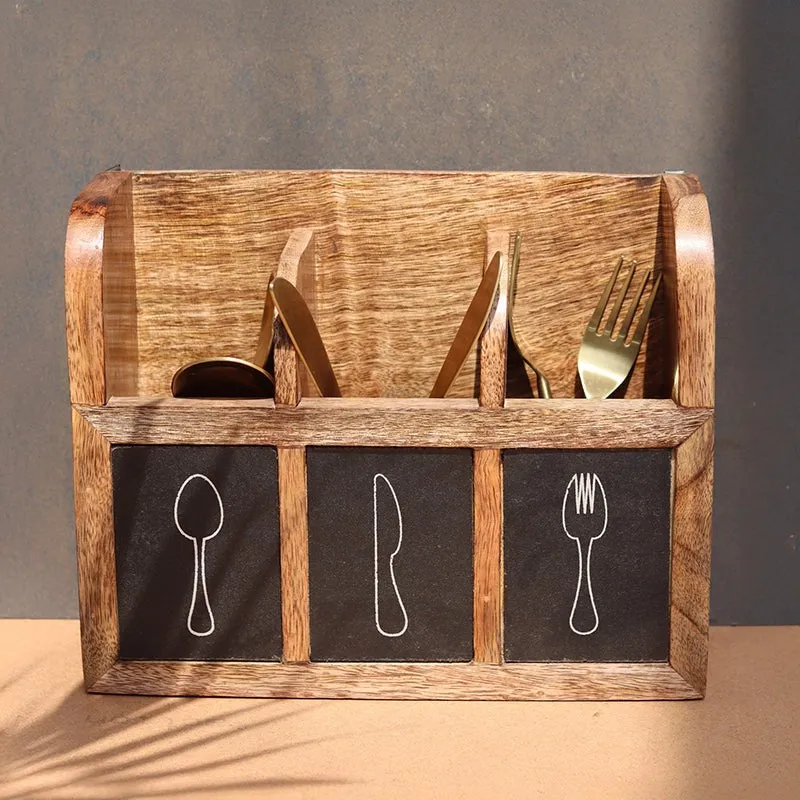 Homestead Wood Cutlery Stand media 3