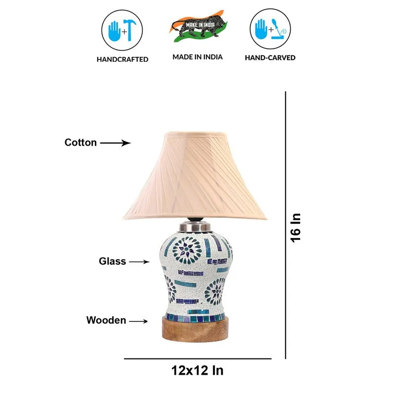 Sonara I Pleated Wooden Table Lamp - Multicolor media 9