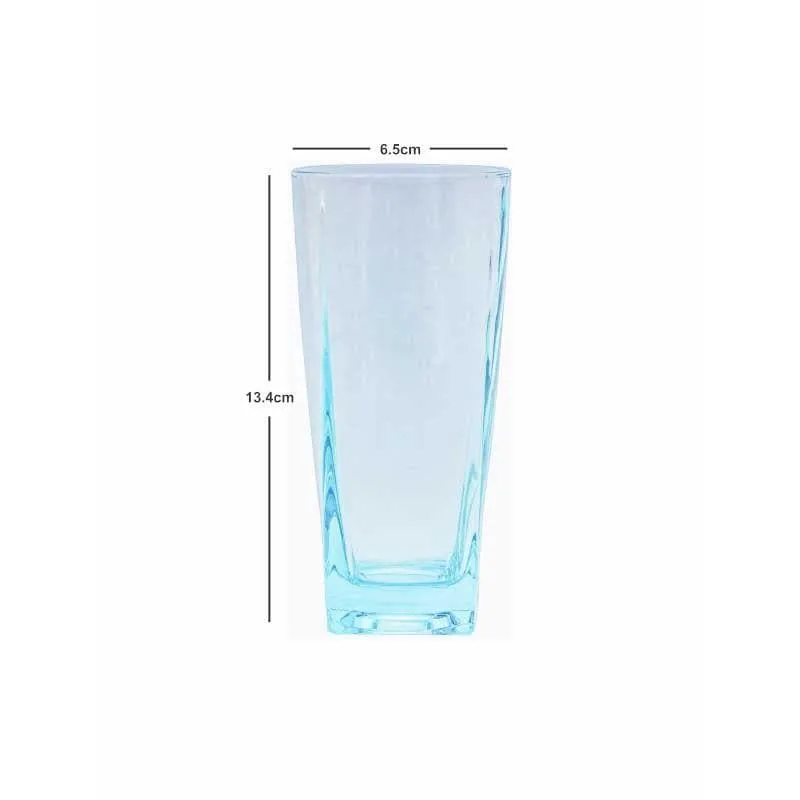 Groot Blue Glass Tumbler (240 ML) - Set Of Six media 7
