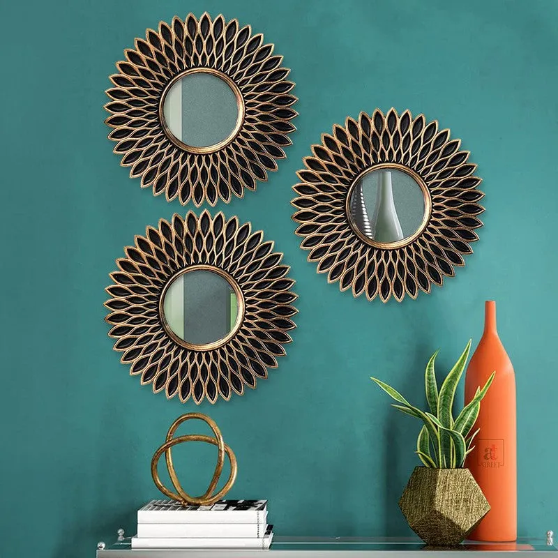 Orbit Petal PVC Wall Mirrors - Set Of Three media 1