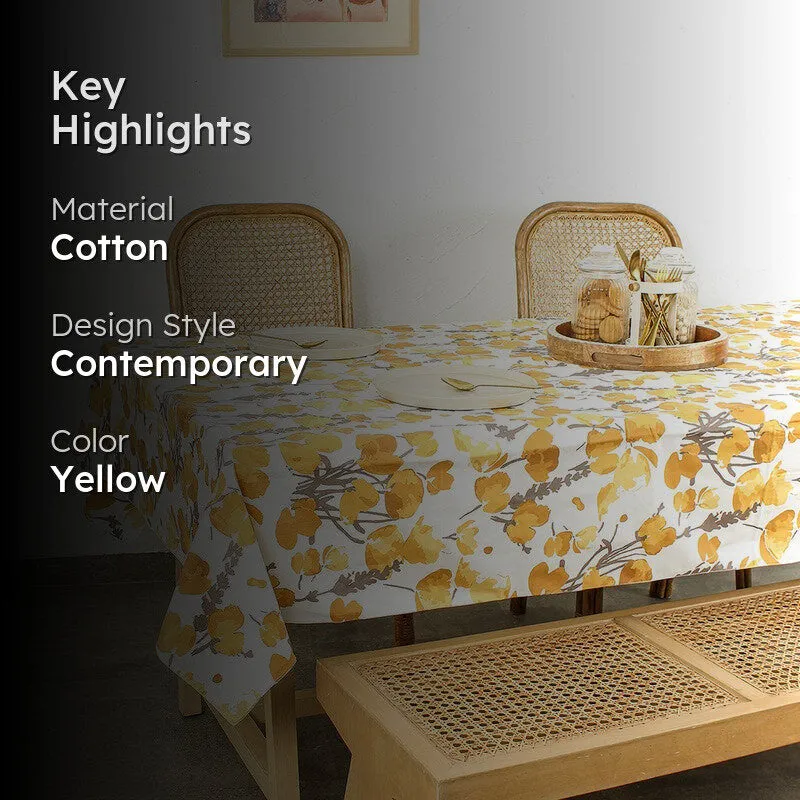 Elys Serene Woven Table Cover -Yellow media 2
