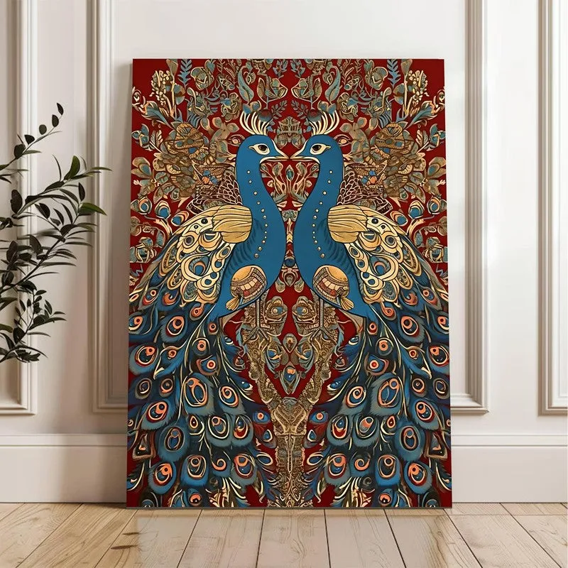 Peacock Pulse Canvas Wall Art media 5