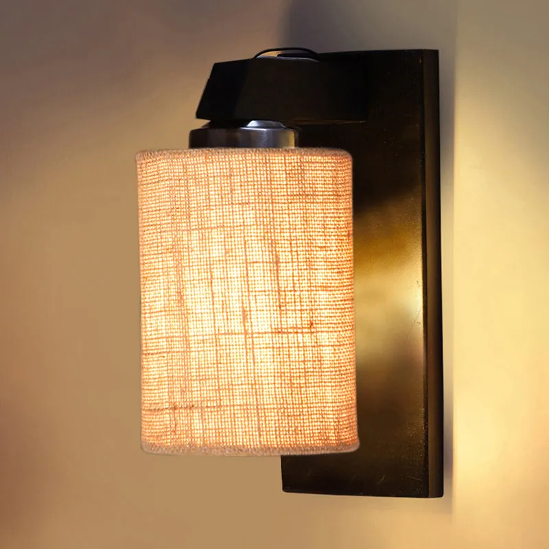 Eyrie Jute & Wooden Wall Lamp - Beige media 5