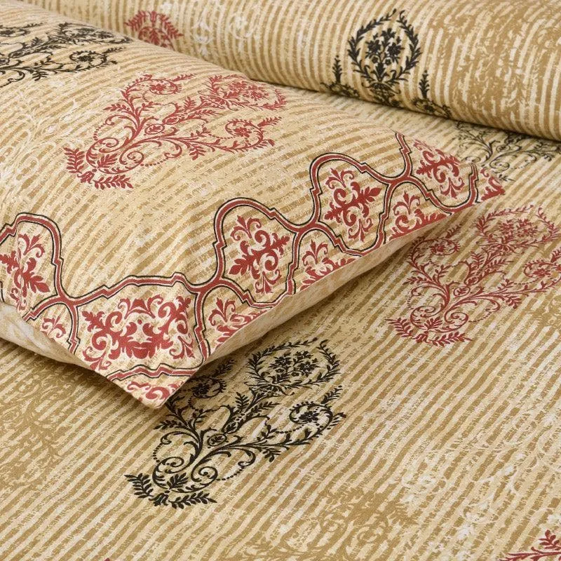 Mayurankh Printed Cotton Bedsheet (Yellow) - 160 TC media 6