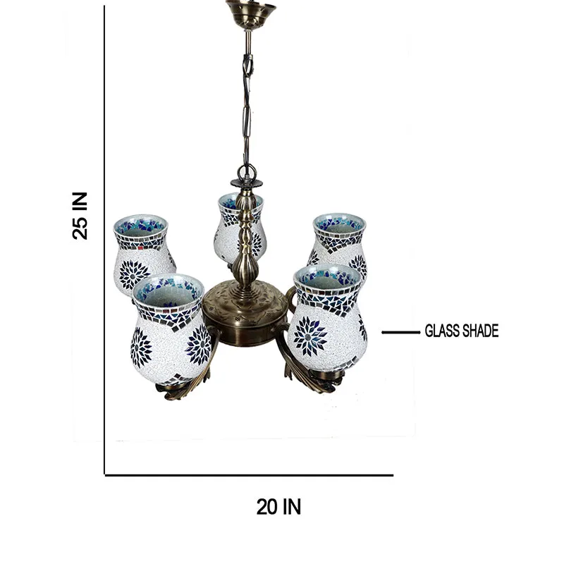 Prita Vistara Mosaic Golden Antique Ceiling Lamp media 4