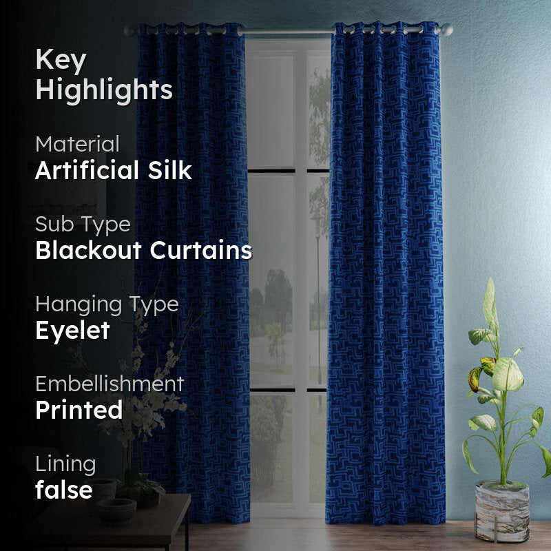Amaranth Jacquard Blackout Curtain - Set Of Two media 2
