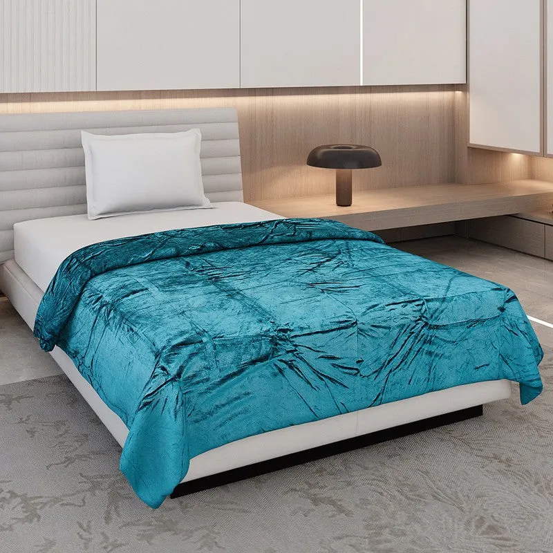 Monte Carlo Luxora Solid Polyester Blanket (Sea Green) - 300 GSM media 1