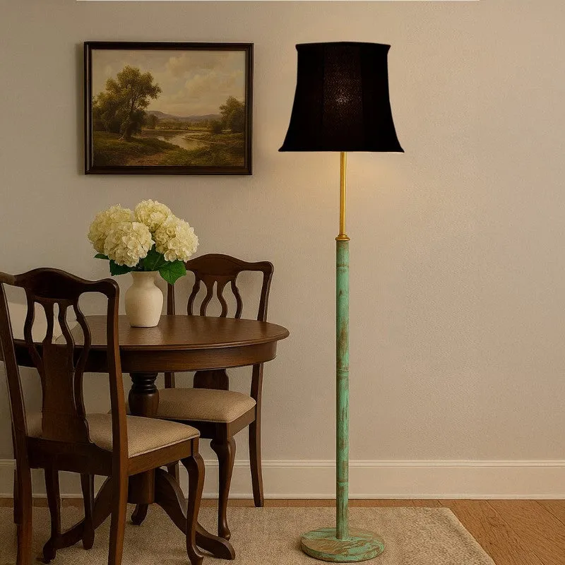 Misty Morning Wooden Floor Lamp - Black media 3