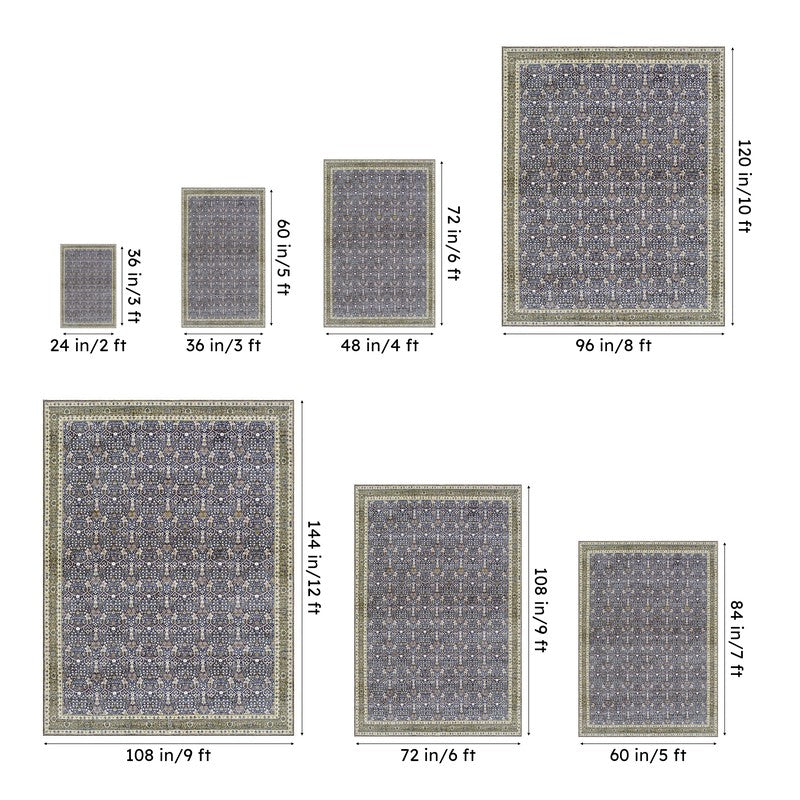 Sadie Ethnic Carpet - Navy Blue media 12