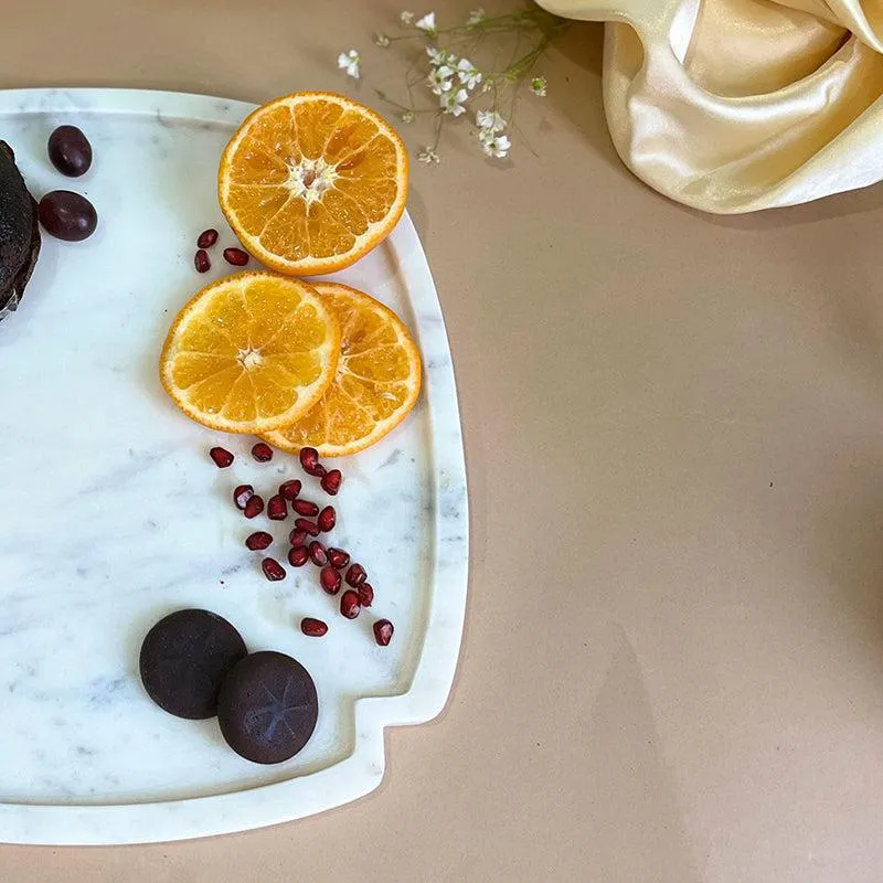 Ivory Cross Marble Platter media 4