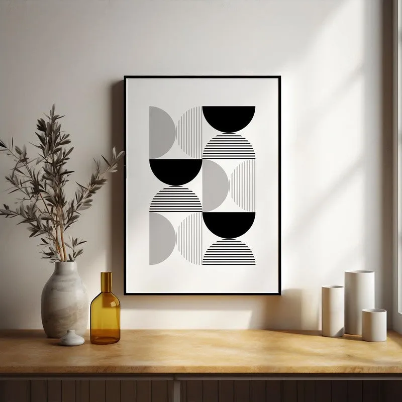 Charcoal Echoes Framed Canvas Wall Painting media 5