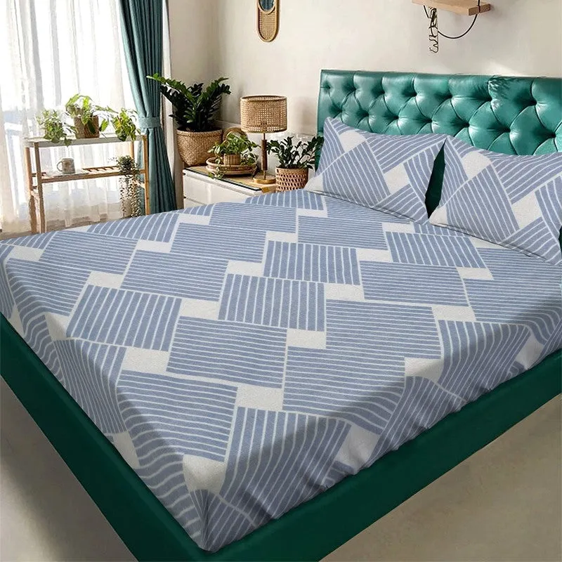 ToneNest Bedsheet (Blue)- 300 GSM media 1