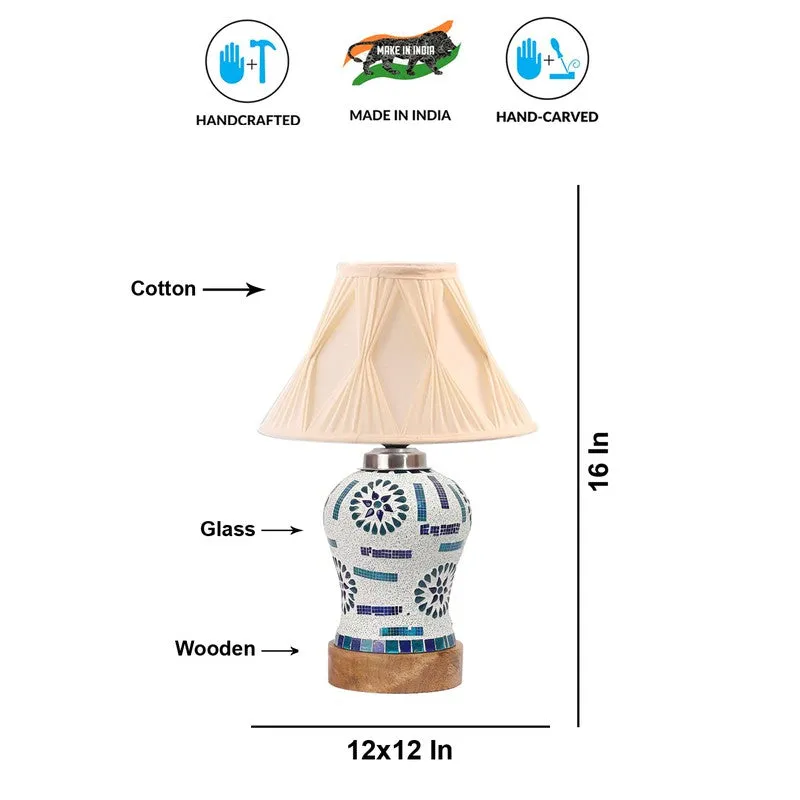 Sonara Smocked Wooden Table Lamp - Multicolor media 9