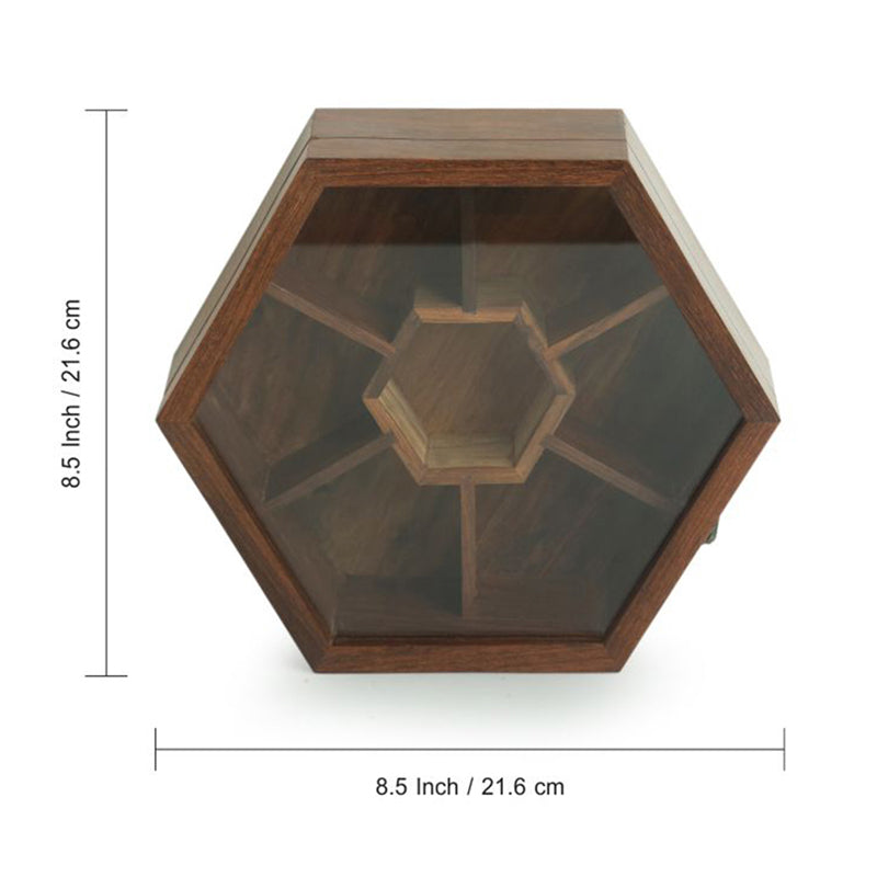 Spice Hex Food Safe Sheesham Wood Masala Box - 100 ML media 8