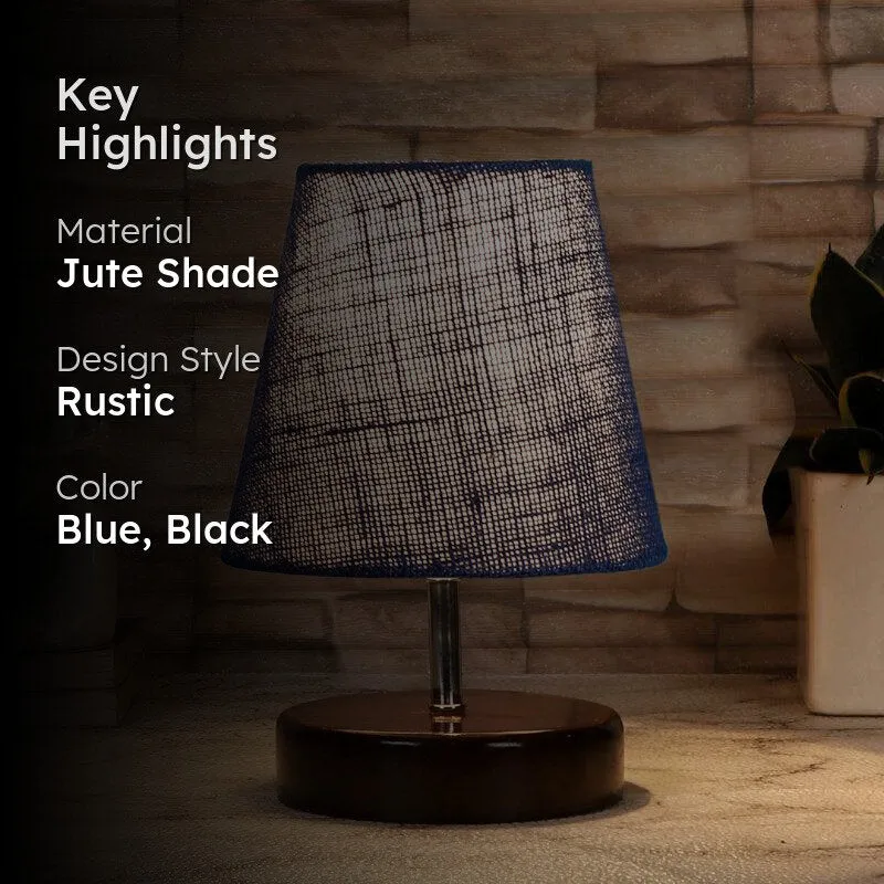 Mita Jute Table Lamp - Blue,Black media 2