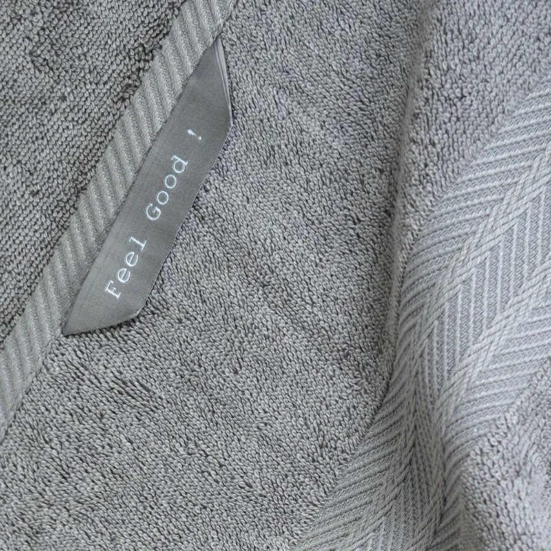 PlushAura Cotton Towel Sets (Grey) - Set of Four media 5