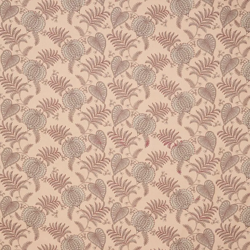 Fern Dreams Cotton Bedsheet (Light Peach) - 144 TC media 4