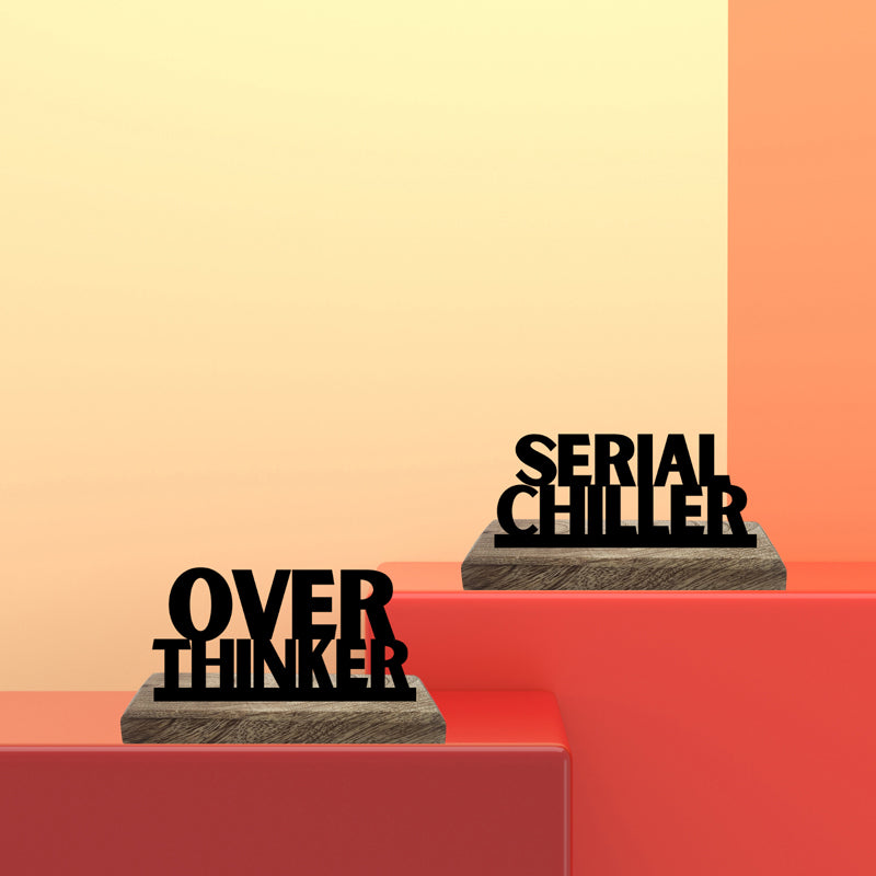 Serial Chiller Typography Showpiece - Set Of Two