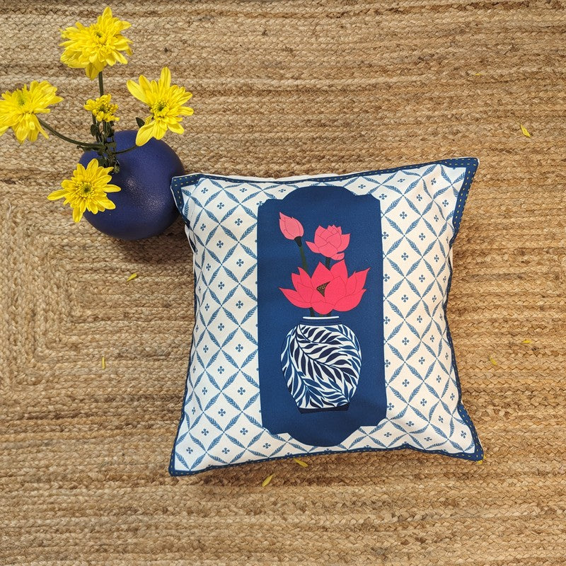 Indigo Pottery Cushion Cover