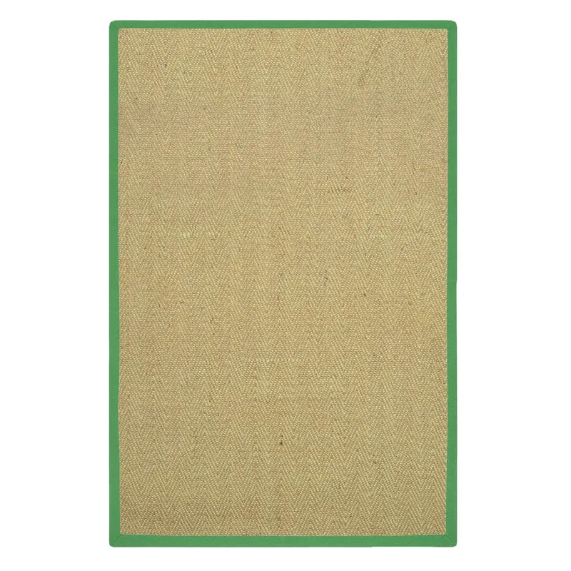 Saral Home ChevronTread Anti-Slip Jute Cotton Area Rug - Green media 1