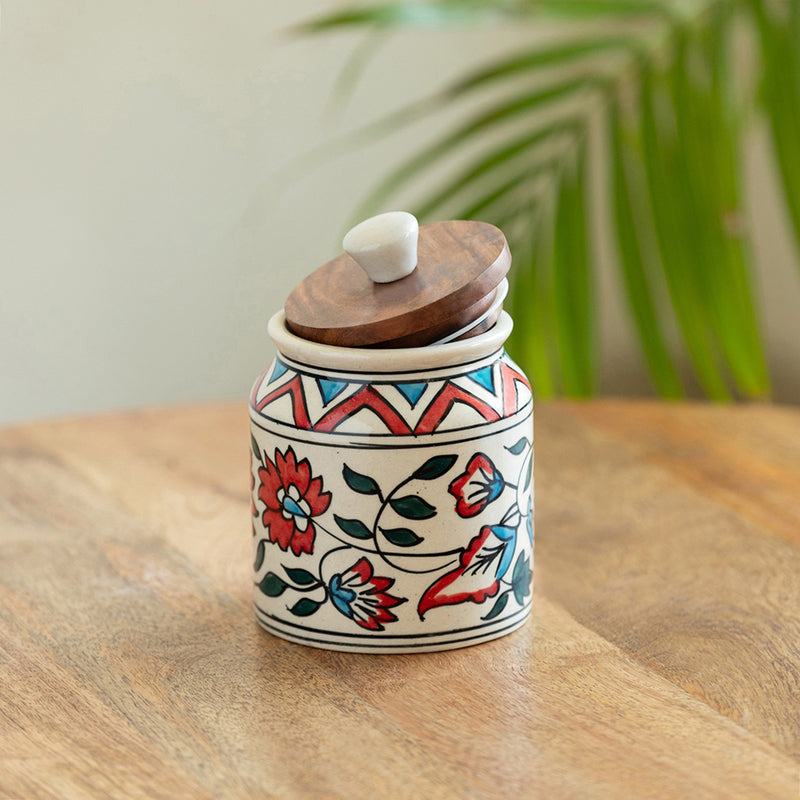 Persian Bloom Airtight Storage Jar - 410 mL