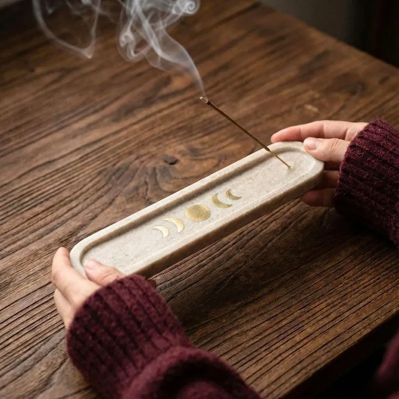 Varishta Marble Incense Holder media 1