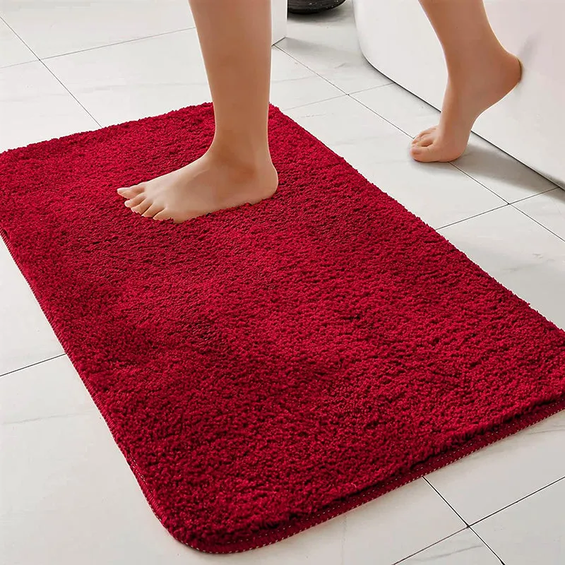 Lois Anti Skid Bath Mat (Red) - Set Of Four media 3