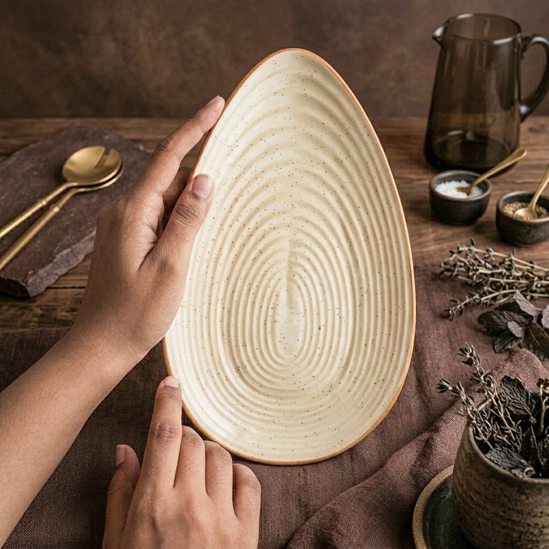 Galenta Oyster Handmade Ceramic Platter media 3