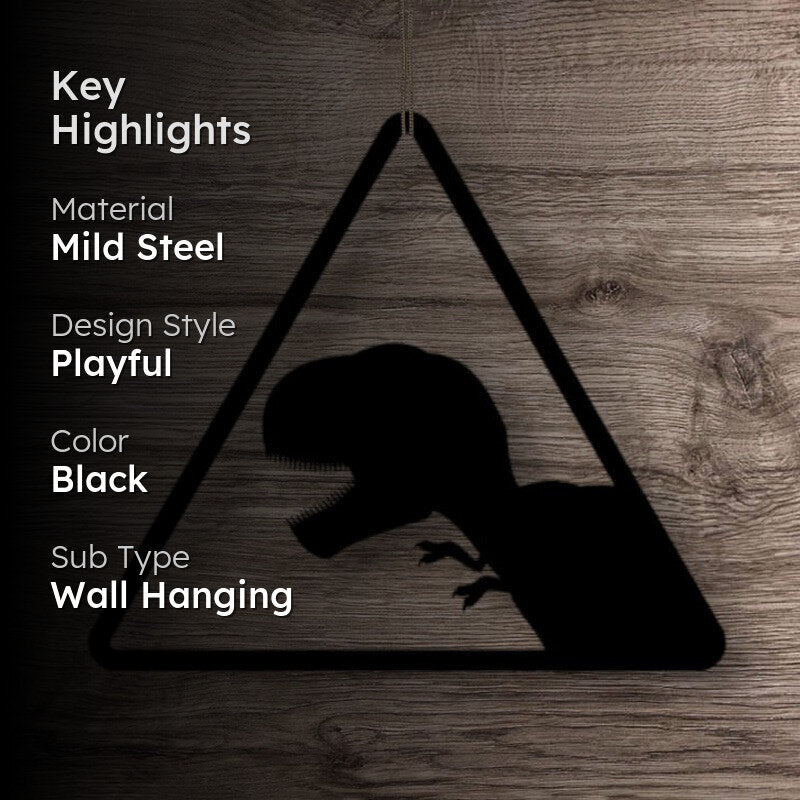 T-Rex Dino Mild Steel Wall Accent media 2