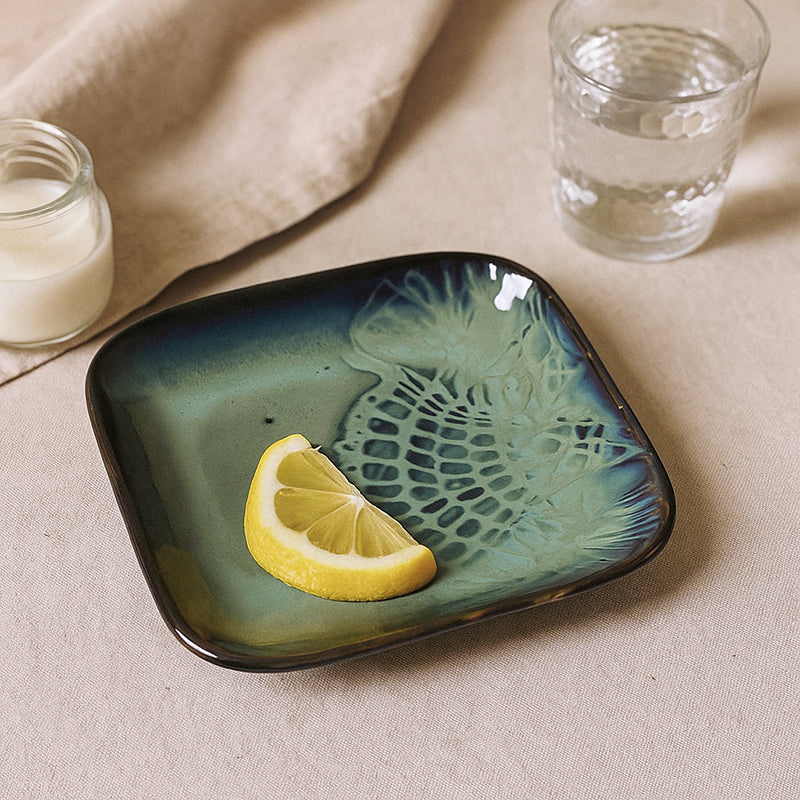 Planar Ceramic Platter - Grey - Green media 4