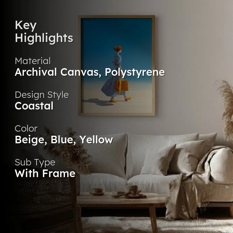 Dreamlike Canvas Wall Painting - Brown Frame media 2