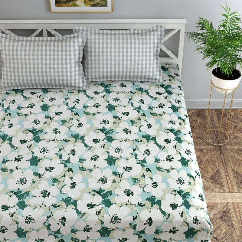 Flower Grace Cotton Bedsheet - 180 TC media 3