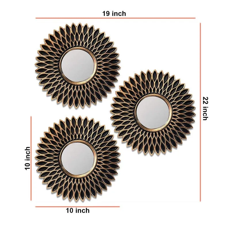 Orbit Petal PVC Wall Mirrors - Set Of Three media 7