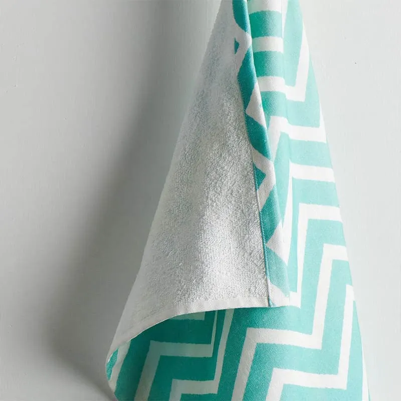 Chevron Cotton Terry Hand Towel - Set Of Two media 4
