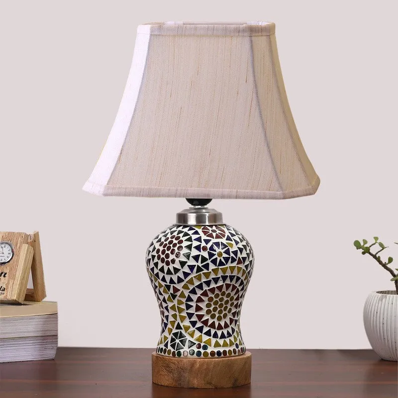 Aurenique Square Wooden Table Lamp - Multicolor media 4
