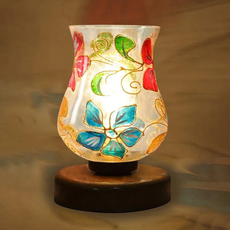 Pristella Mosaic Glass Table Lamp With Wooden Base - Multicolor media 6