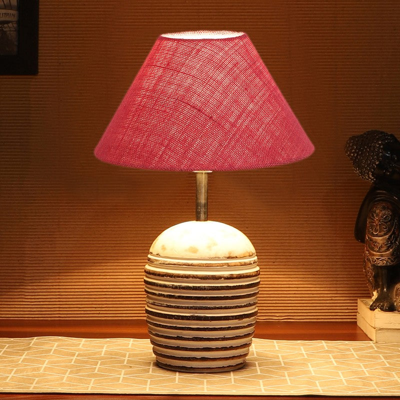 Lumexa Cotton Table Lamp With Wooden Base - Pink