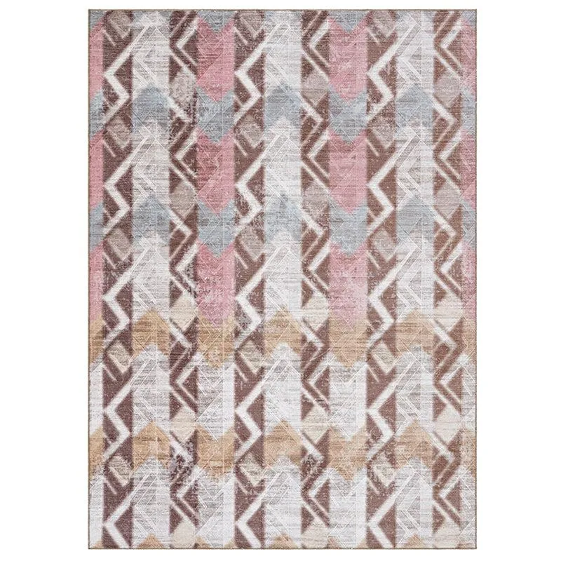 Stella Geometric Polyester Carpet - Blush media 1