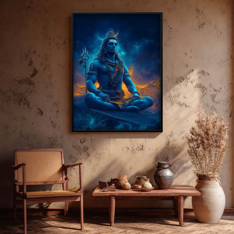 Peaceful Mahadev Meditating III Archival Paper Wall Art