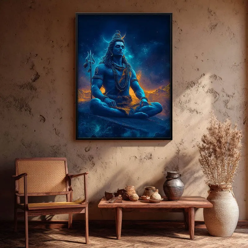 Peaceful Mahadev Meditating III Archival Paper Wall Art media 1