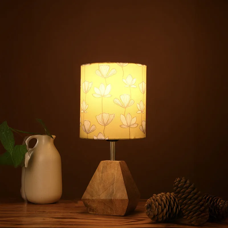 Flora Diamond Fabric Table Lamp - Yellow media 3