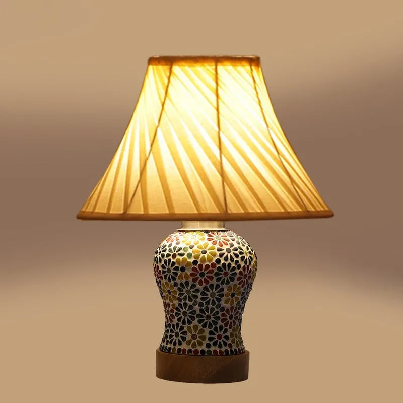 Aurelia I Pleated Wooden Table Lamp - Multicolor media 7