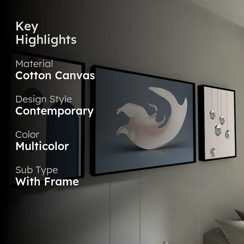 Dolores Cotton Canvas Wall Art - Set Of Three media 2