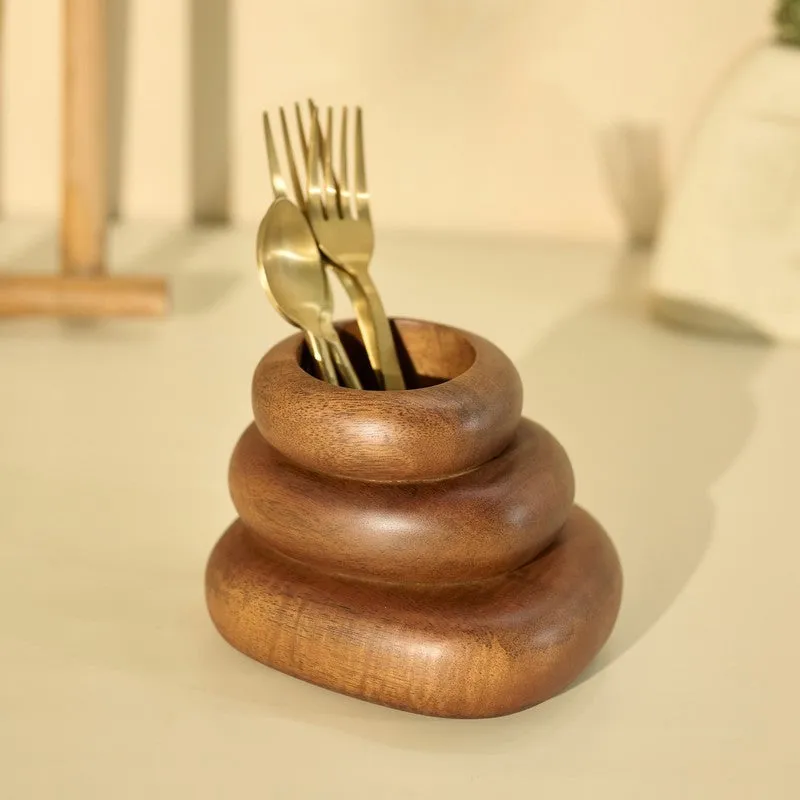 Pebbo Wooden Cutlery Holder media 3